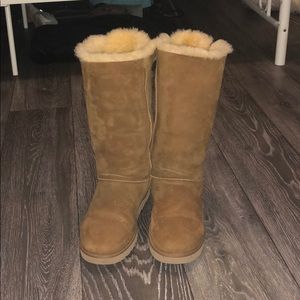Tall Tan Bailey Bow UGG boots